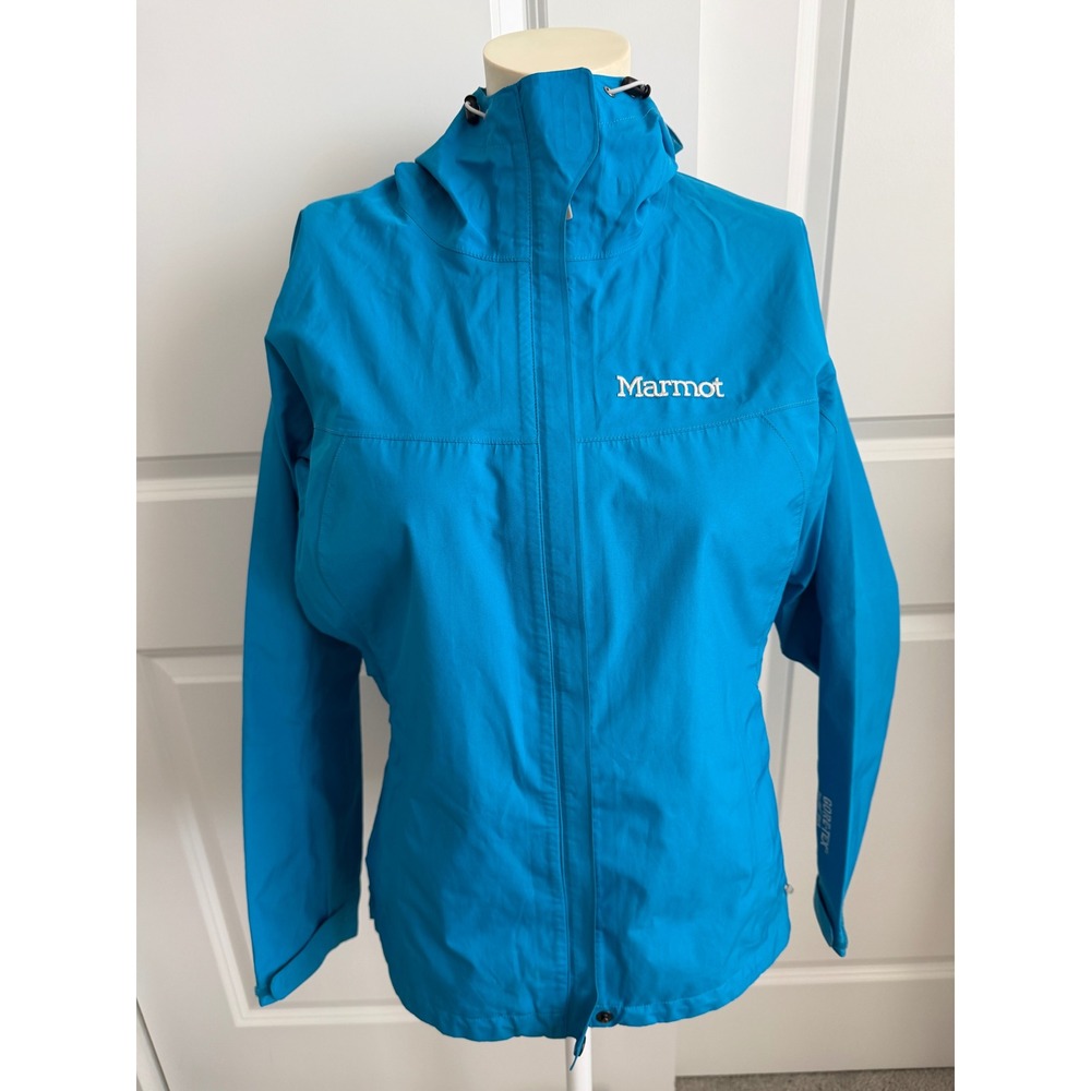 Marmot Gore-Tex Paclite Shell Jacket Womens Blue Waterproof Hooded Rain Coat S